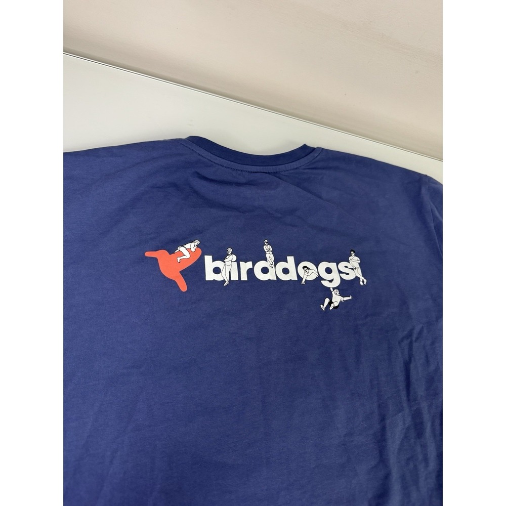 Mens Birddogs Navy Blue Playground T-Shirt Size XL Logo Double Sided